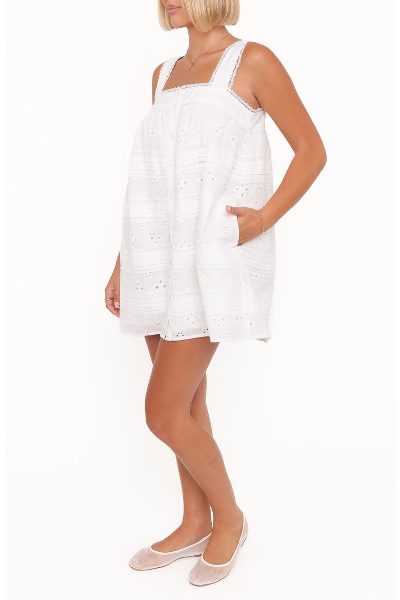 Kelcie Eyelet Lace Minidress, Alternate, color, WHITE