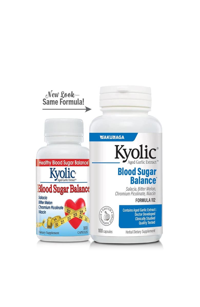 Kyolic Aged Garlic Extract Formula 112, Blood Sugar Balance, 100 Capsules, Alternate, color, NO COLOR