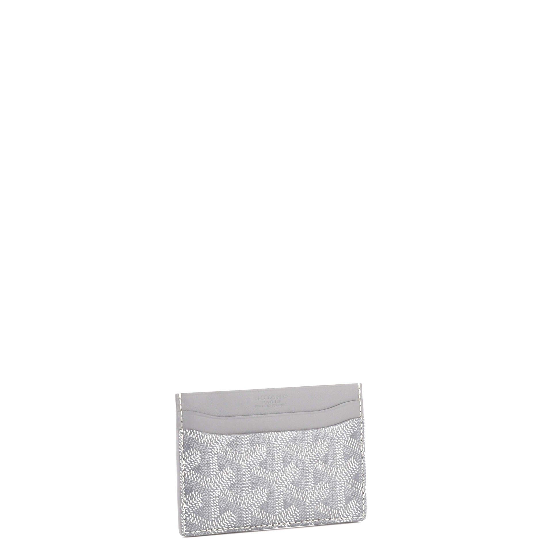 Saint Sulpice Card Holder Coated Canvas, Alternate, color, Grey