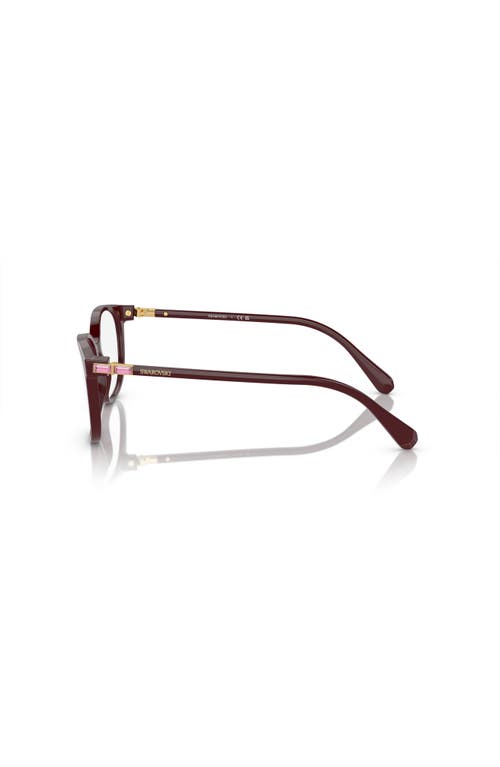 Swarovski 53mm Square Optical Glasses In Red