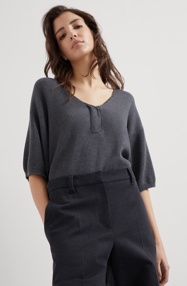 Brunello Cucinelli Loose Flared Trousers, Alternate, color, 