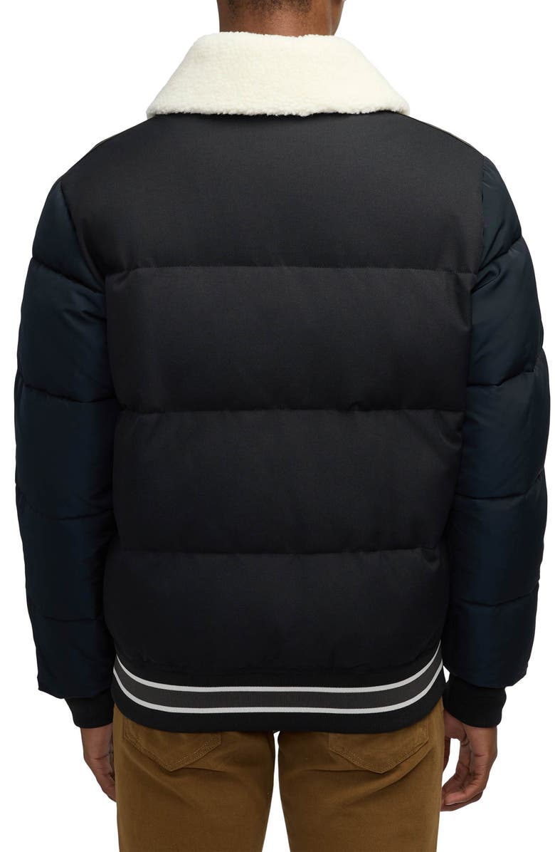 Scotch & Soda Kive Faux Shearling Collar Water Repellent Puffer Jacket, Alternate, color, 