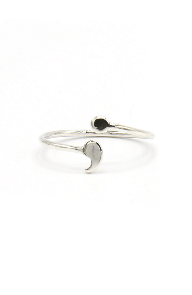 Fair Anita Semi-Colon Sterling Silver Ring, Main, color, Silver - Small