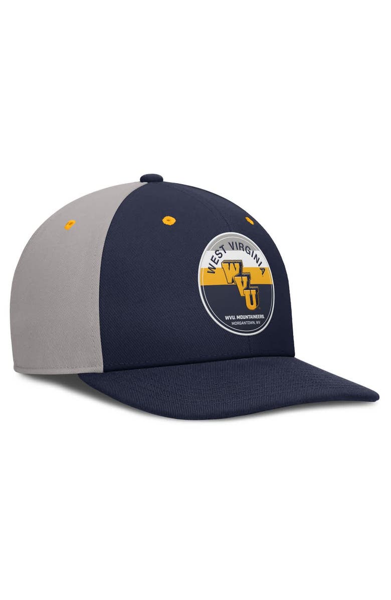 Nike Men's Nike Navy/Gray West Virginia Mountaineers Prep Pro Performance Snapback Hat, Alternate, color, Navy