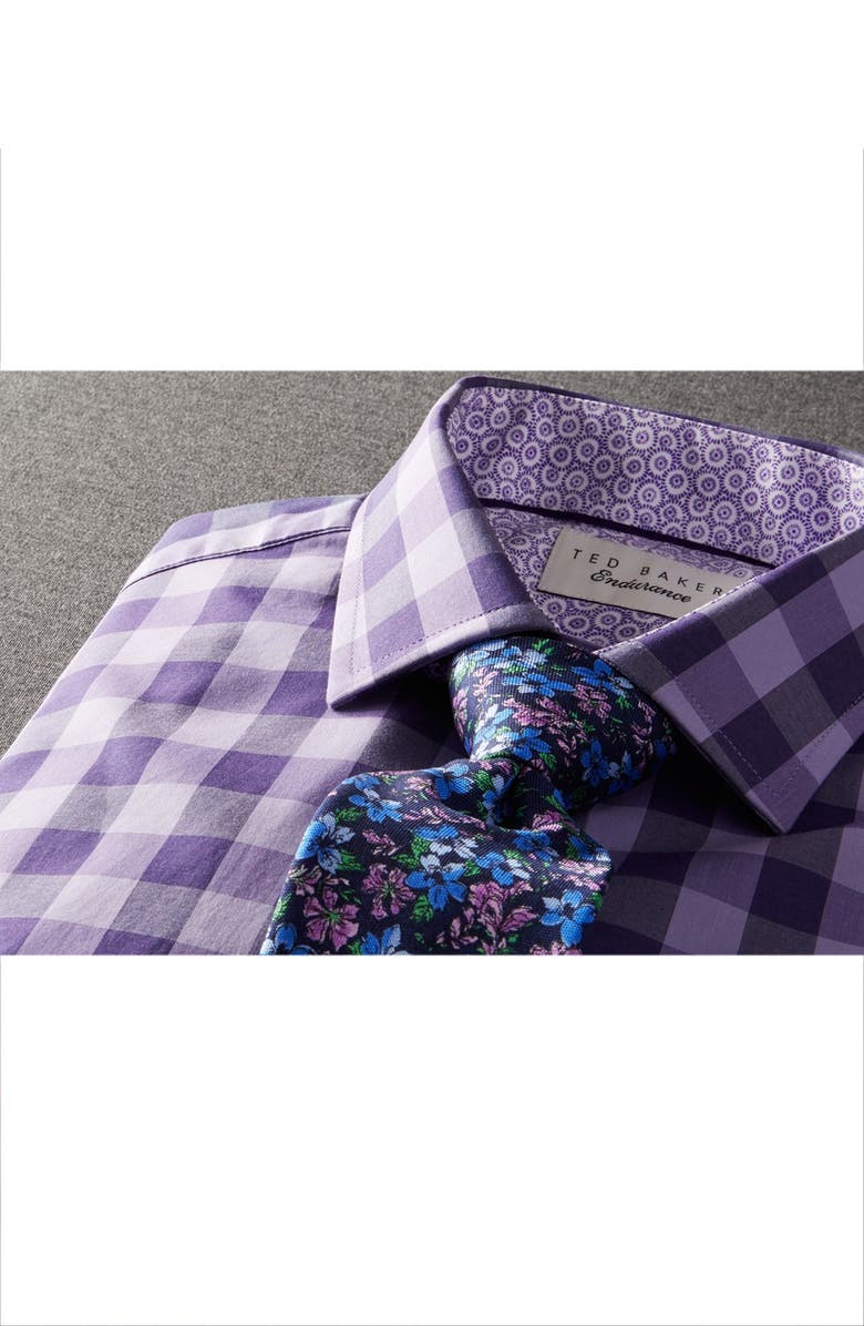 Ted Baker London 'Lando' Trim Fit Check Dress Shirt, Alternate, color,