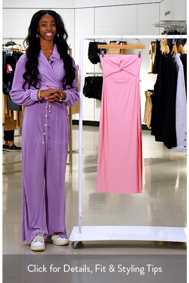 Kierra Cutout Strapless Rib Cover-Up Dress video