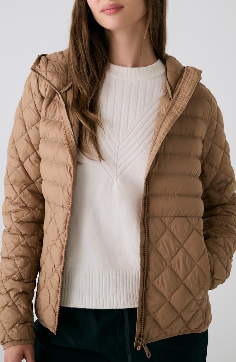 Lole The Base Packable Insulated Hooded Jacket, Main, color, Dune