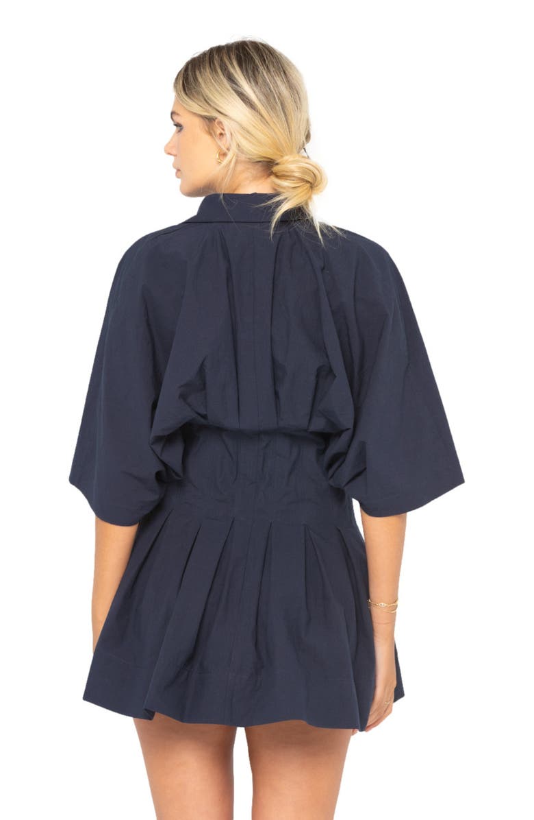 JBQ Teagan Dress in Nylon Poplin, Alternate, color, Indigo