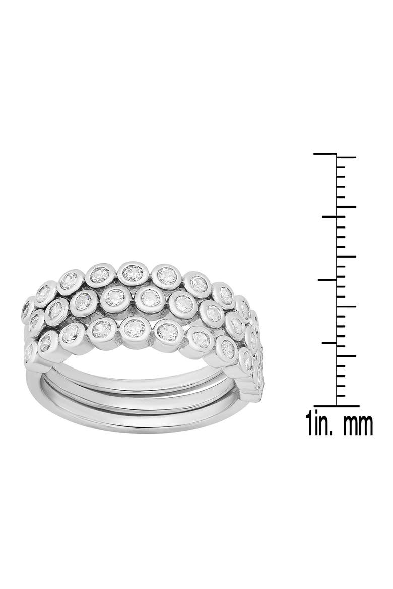 Simulated Diamond Band Ring, Alternate, color, SILVER