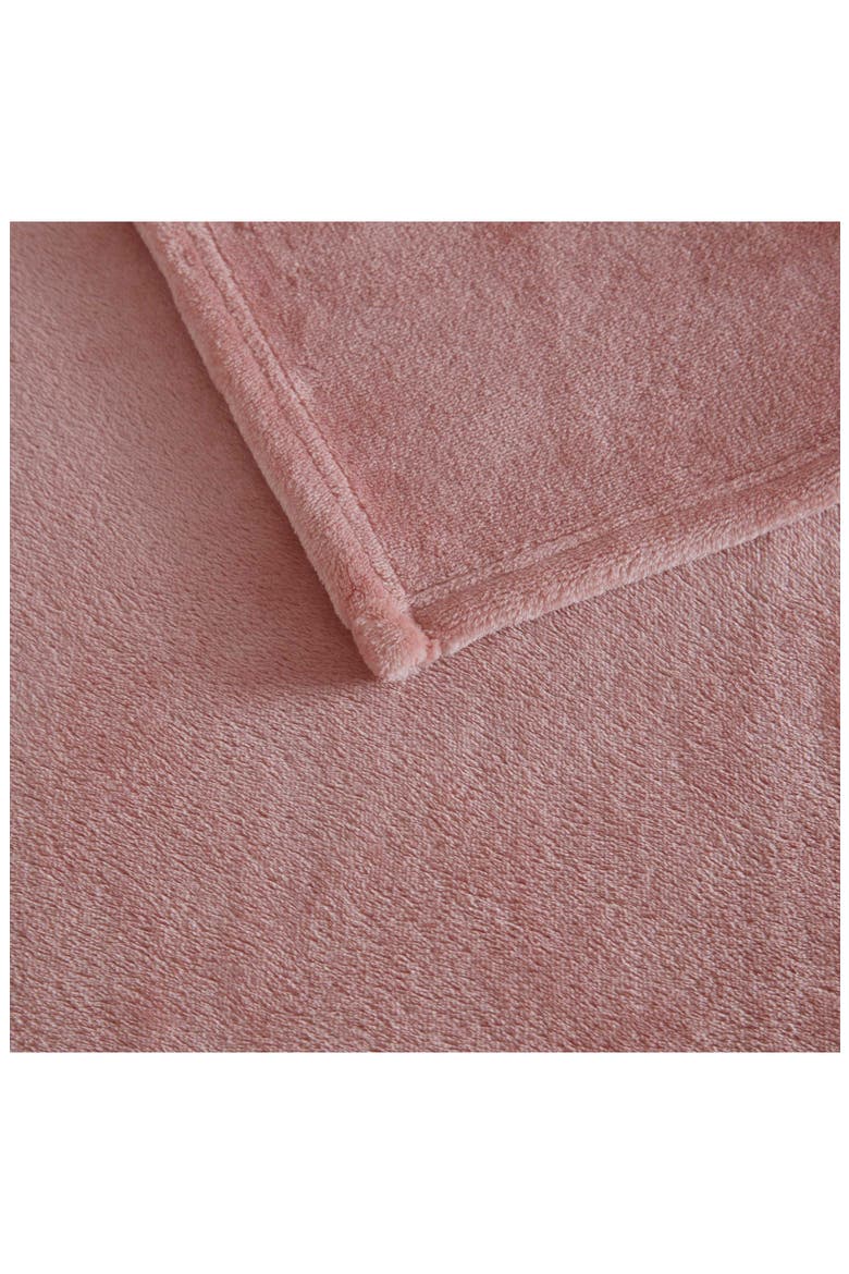 Bedford Microfiber Blanket, Alternate, color, PINK CLAY