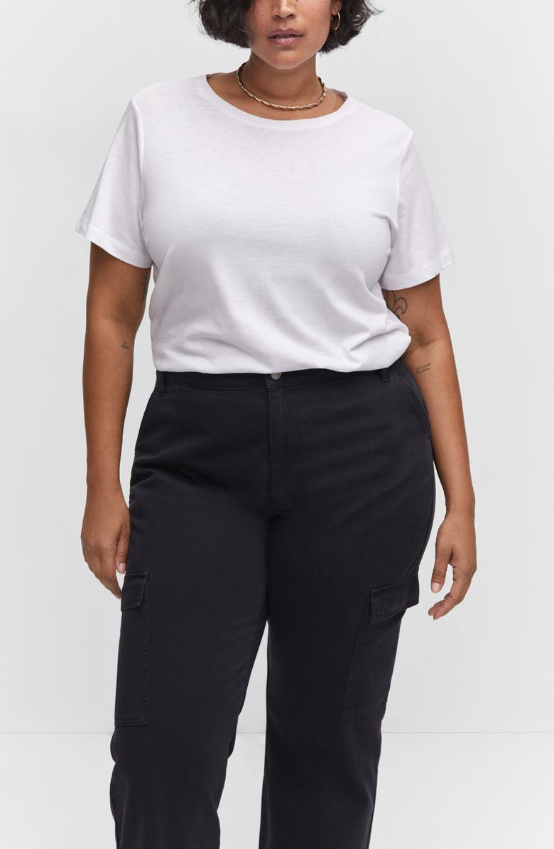 MANGO Cargo Straight Leg Jeans, Alternate, color, 