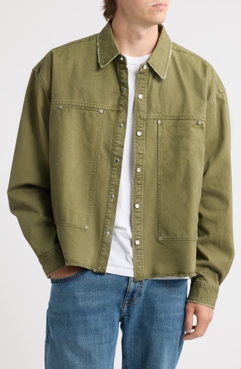 Cotton Twill Shirt Jacket