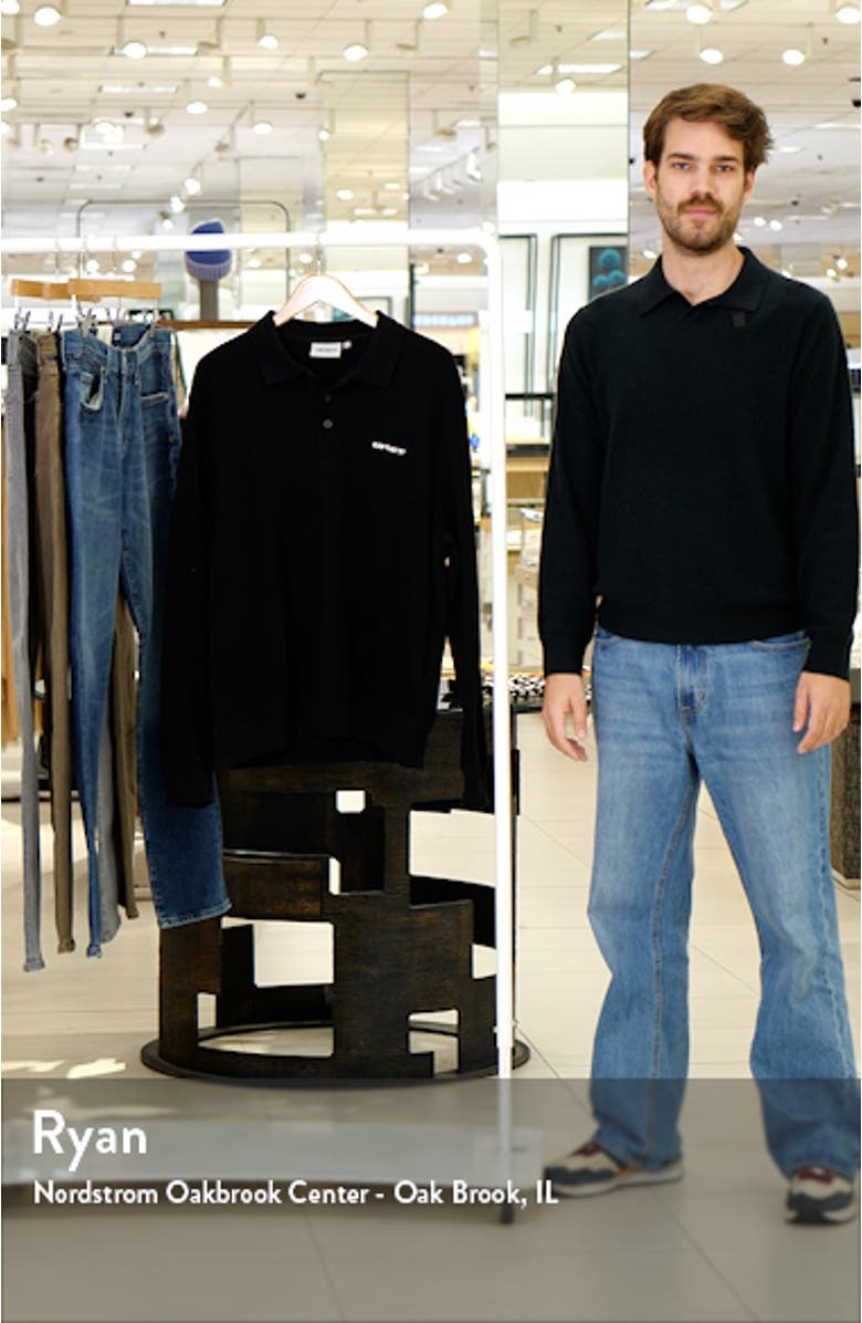 Vance Long Sleeve Cotton Piqué Polo Shirt, sales video thumbnail