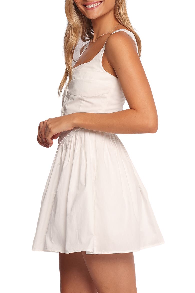 Gale Sleeveless Fit & Flare Minidress, Alternate, color, WHITE