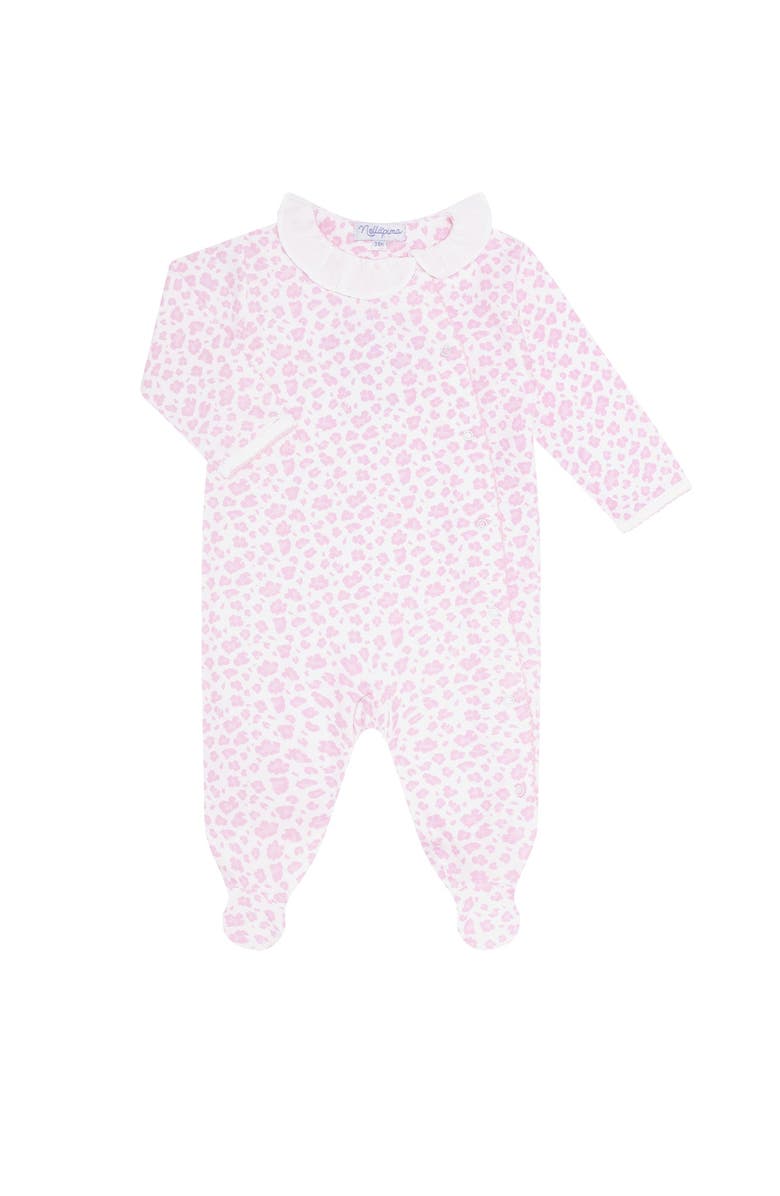 Nellapima Pink Cheetah Print Crossover Footie - Baby, Main, color, Pink