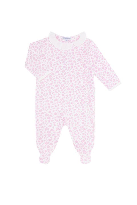 Pink Cheetah Print Crossover Footie - Baby