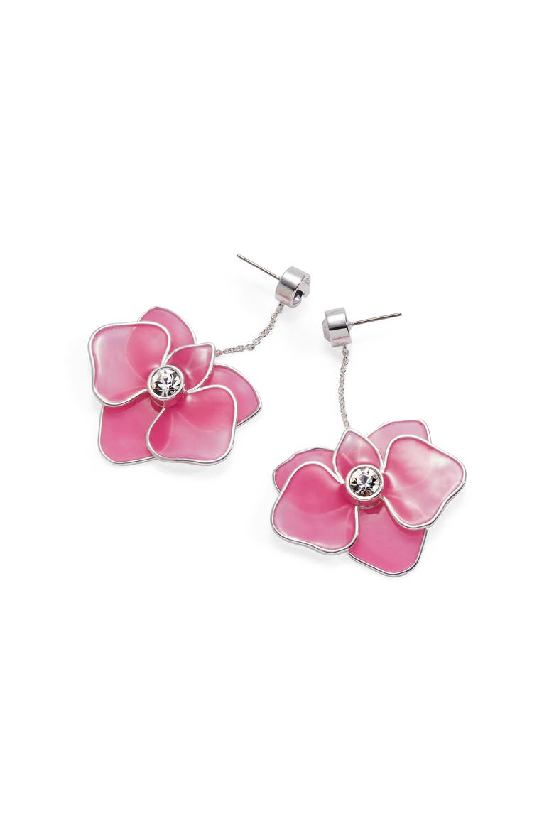 New York Botanical Garden® Orchid Statement Earrings, Alternate, color, Pink