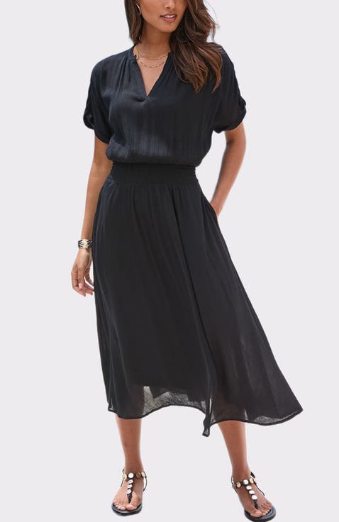 Flowy Notch Neck Dress