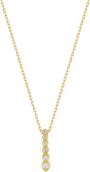 Bony Levy Florentine 18K Yellow Gold Diamond Bar Pendant Necklace