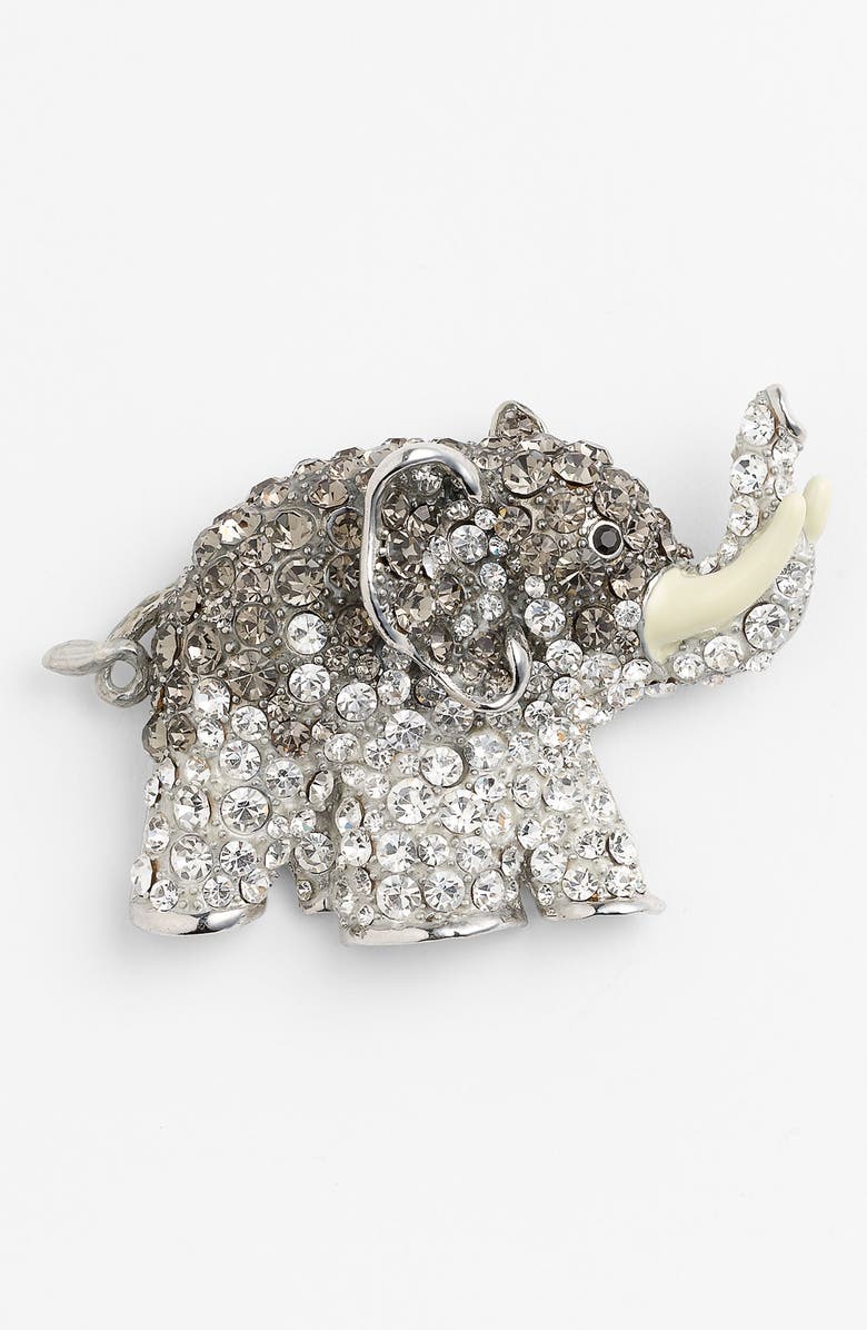 NATASHA Tasha Elephant Brooch, Main, color, 