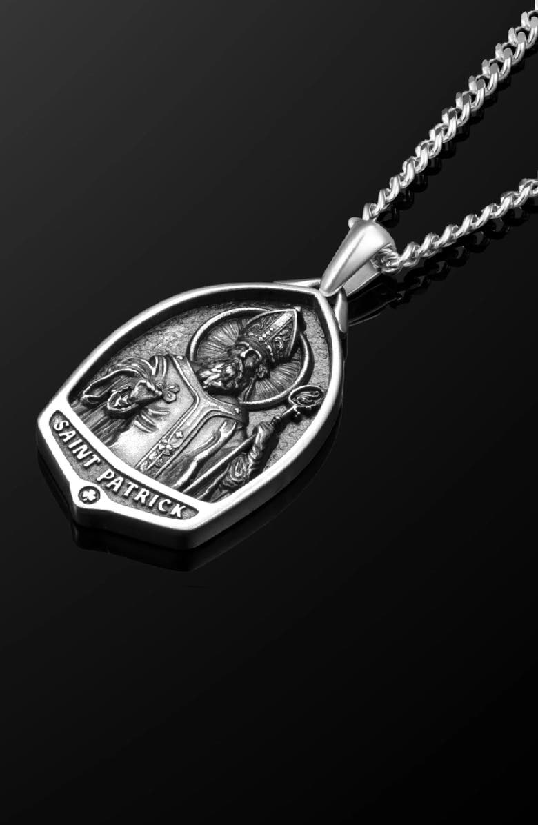 Vincero Men's St. Patrick Pendant Necklace, Alternate, color, Silver