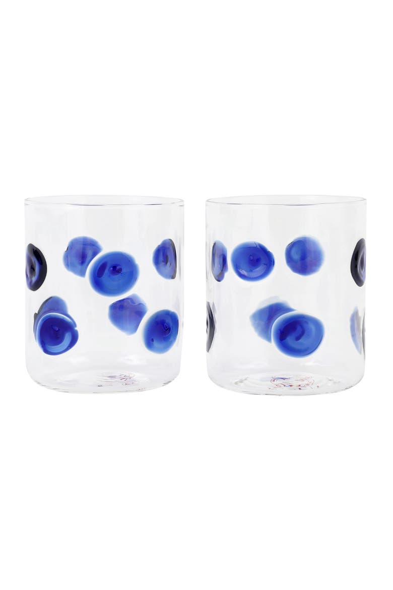 Drop Blue Double Old Fashioned Glass, Main, color, BLUE
