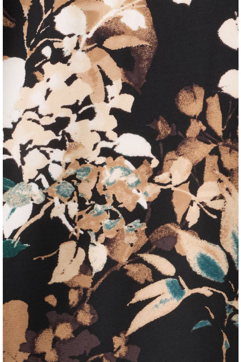 Floral Print Tulip Sleeve Jersey Top, Alternate, color, ANNE BLACK/ TREELINE MULTI