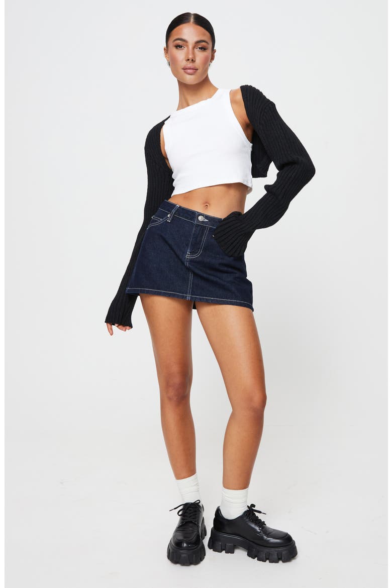 Aytan Rib Bolero, Alternate, color, BLACK