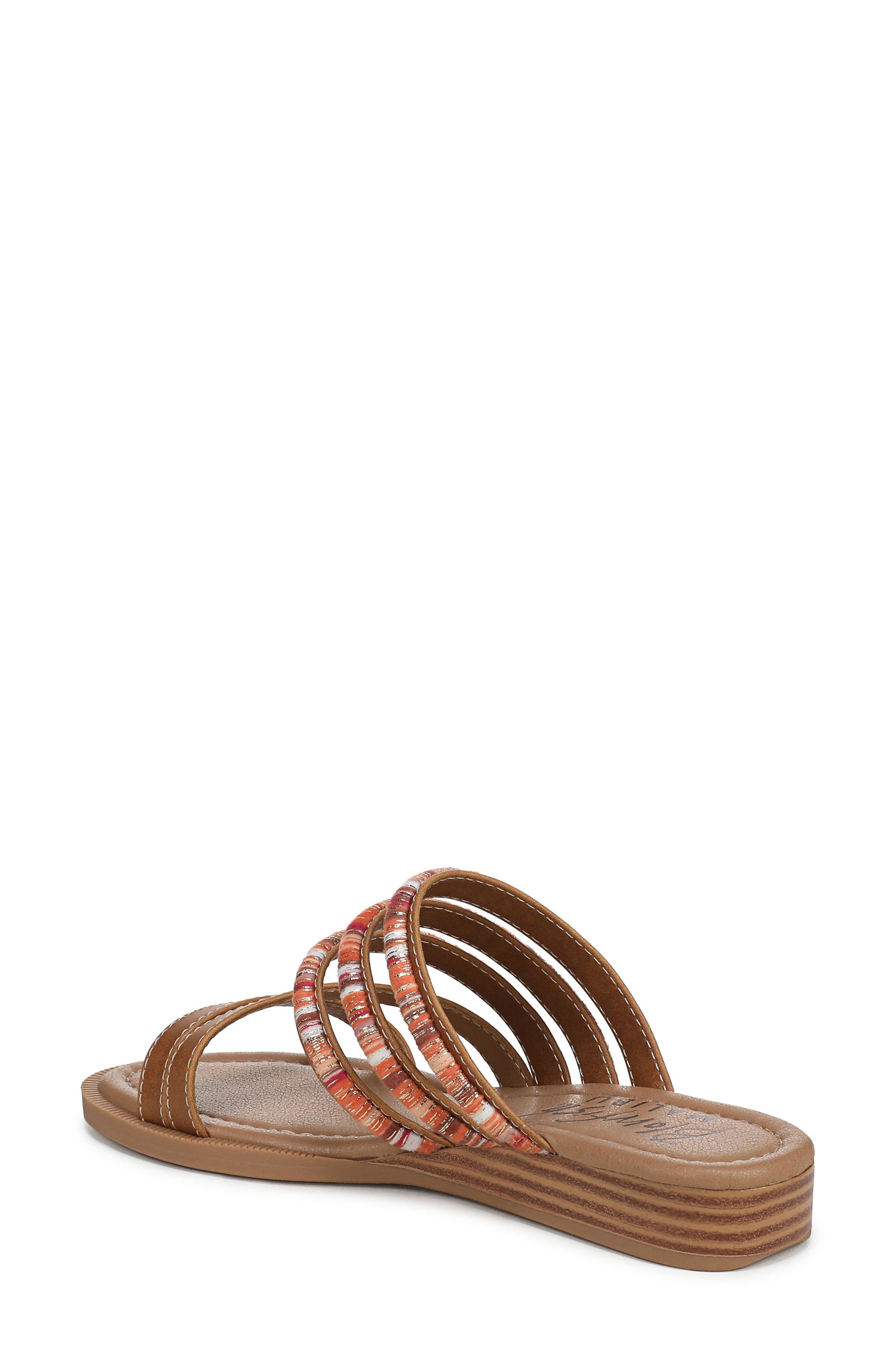 Blowfish Malibu August Slide Sandal, Alternate, color, Tan Multi Faux Leather