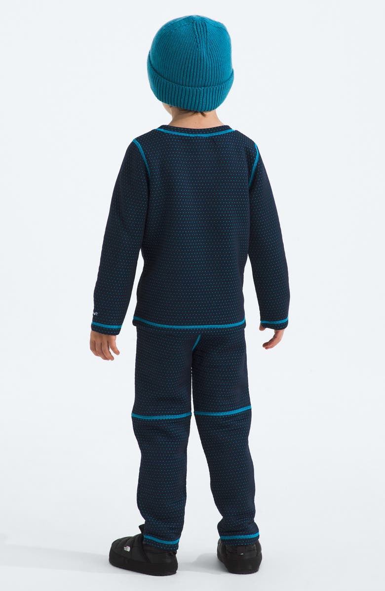 The North Face Kids' DotKnit Thermal Top & Leggings Set, Alternate, color, Summit Navy/ Meridian Blue