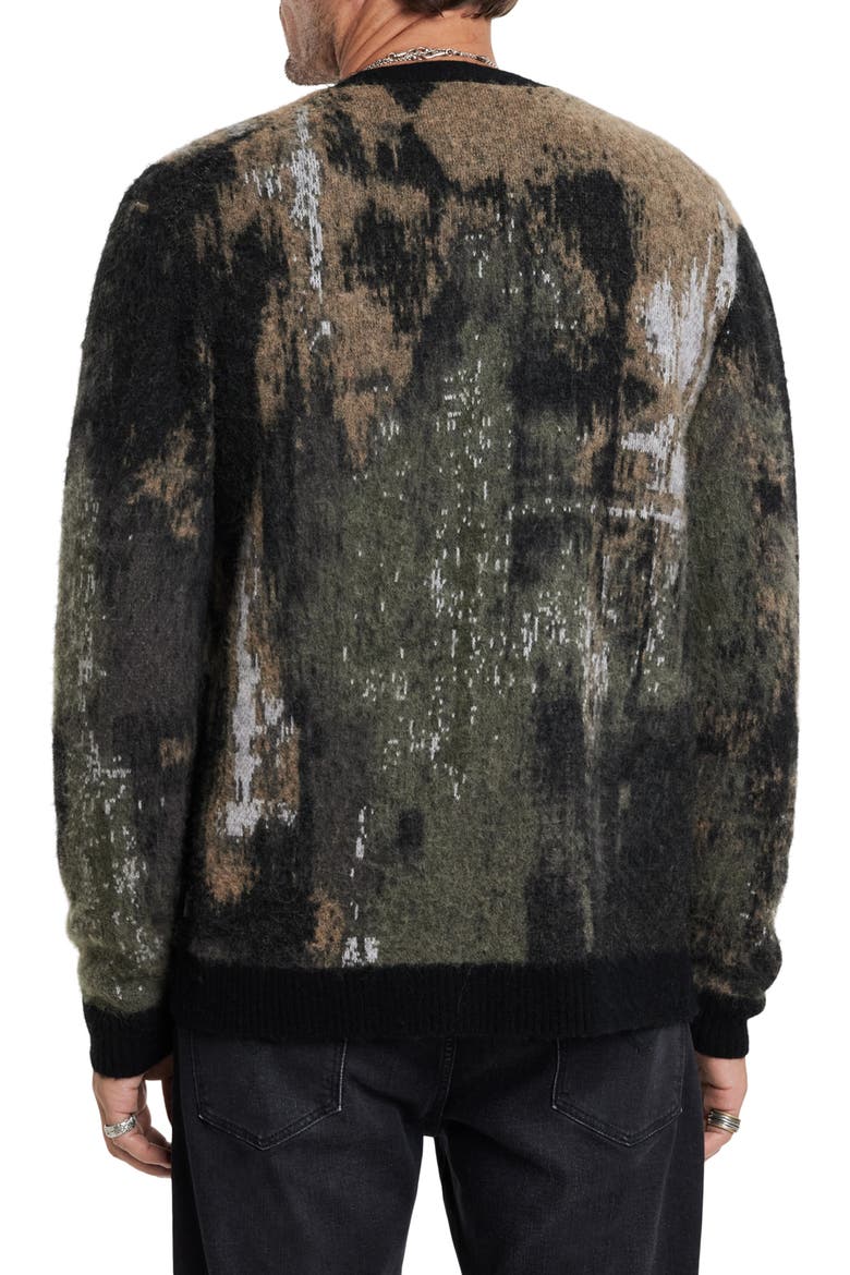 Dio Multicolor Jacquard Cardigan, Alternate, color, TEAKWOOD