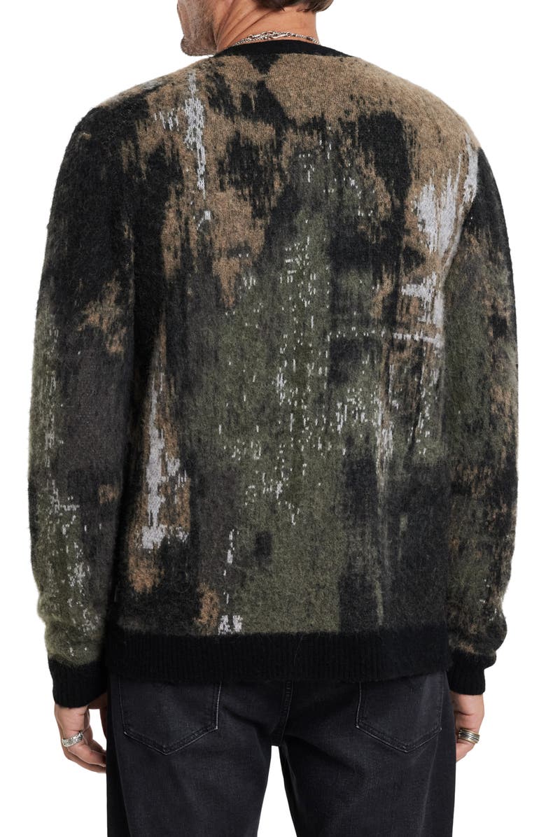 John Varvatos Dio Multicolor Jacquard Cardigan, Alternate, color,