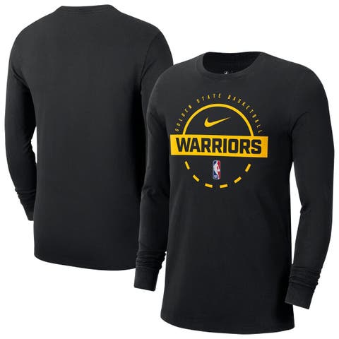 Men's Nike  Black Golden State Warriors Authentic Long Sleeve Practice T-Shirt