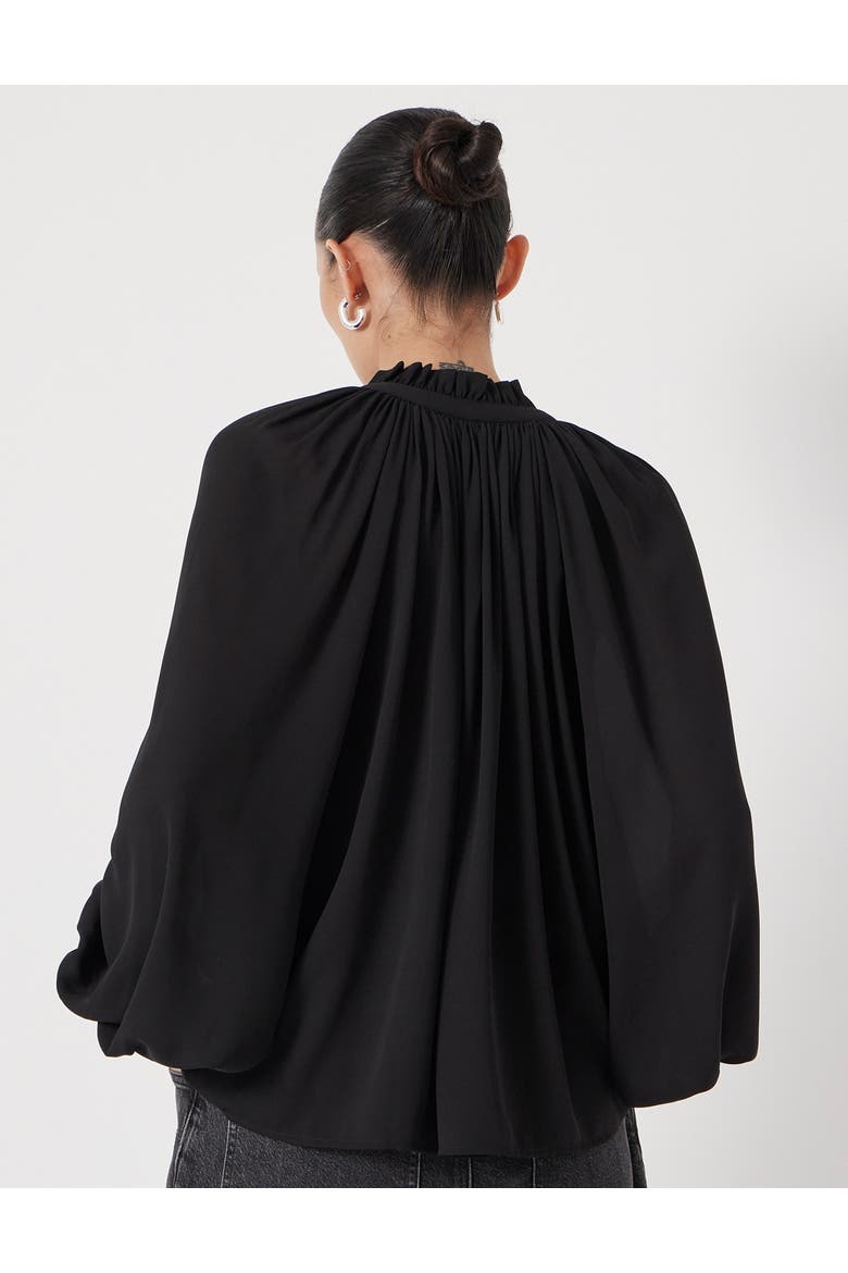 Fleur Floaty Chiffon Blouse, Alternate, color, Black