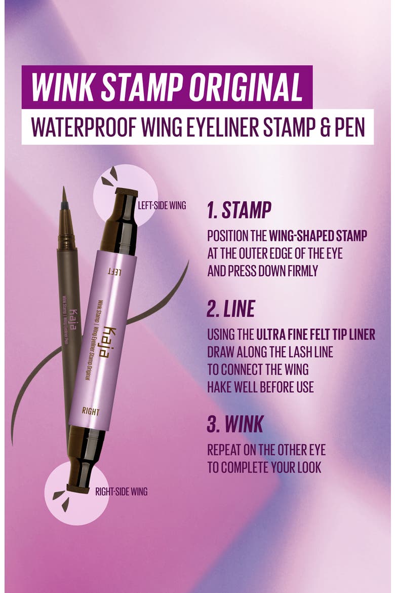 Wink Stamp Waterproof Wing Eyeliner Stamp & Pen, Alternate, color, DARK BROWN
