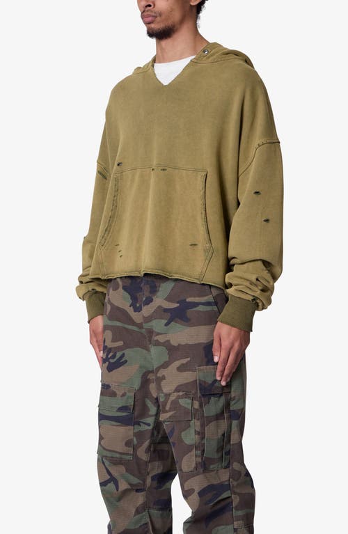 Mnml Destroyed V-neck Hoodie
