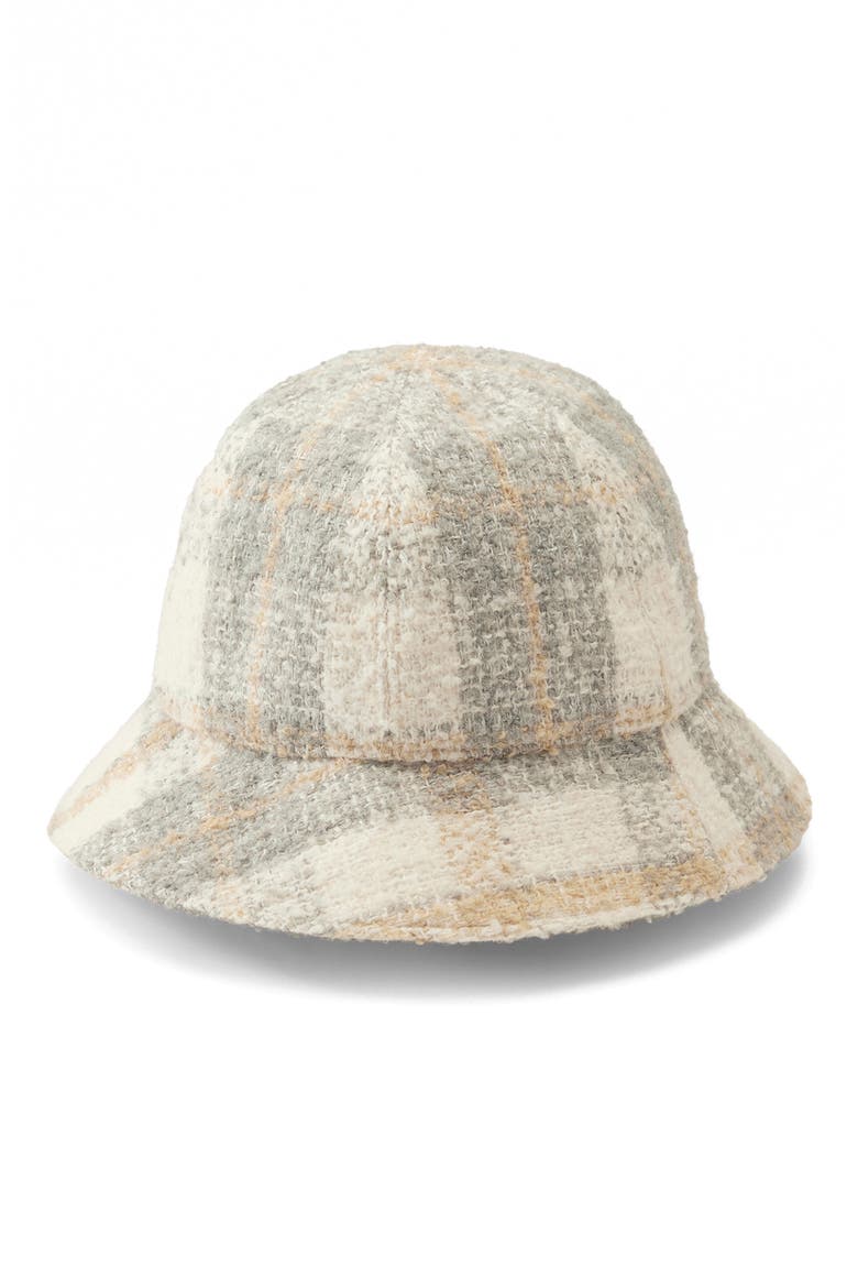 Quincey Bouclé Cloche Hat, Alternate, color, CREAM