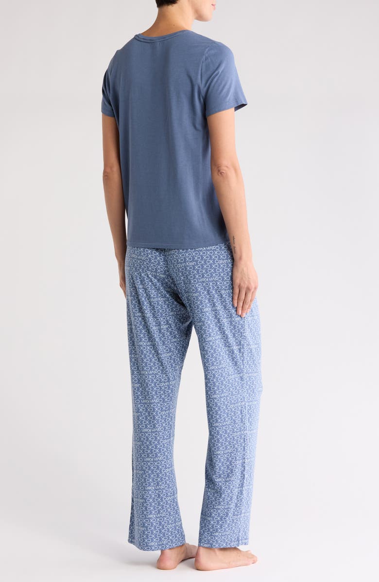 Calvin Klein Soft Slumber Short Sleeve Top & Pants Pajamas, Alternate, color, 