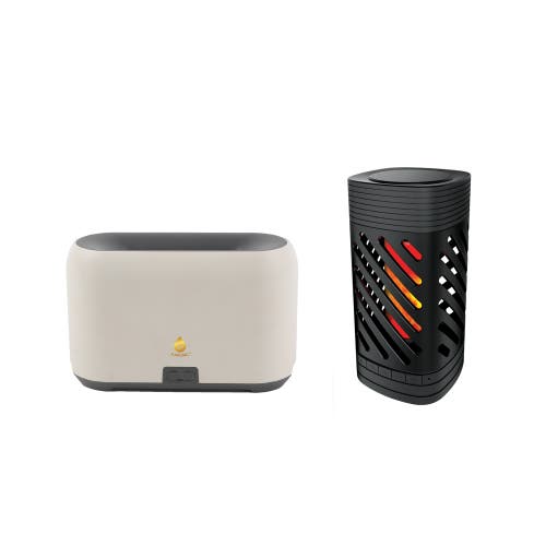 Pursonic 2-in-1 Ambient Flame Lantern Speaker & Flameglow Aromatherapy Diffuser In Multicolor
