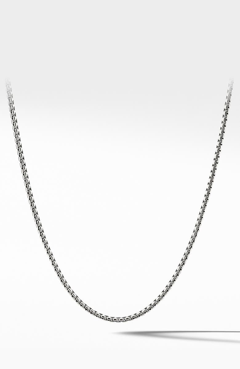 David Yurman Men's Box Chain Necklace in Grey Titanium, 2.7mm, Main, color, 