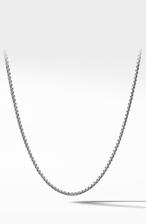Men's Box Chain Necklace in Grey Titanium, 2.7mm