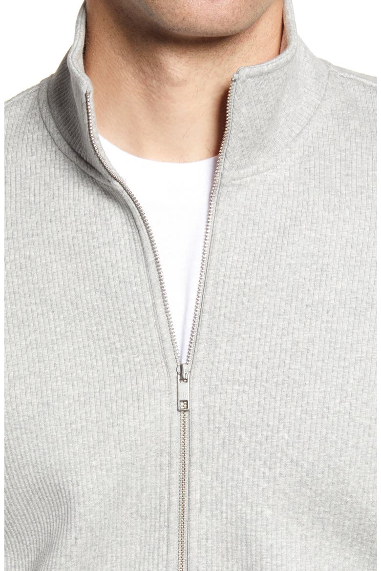 Hvar Zip Through Cotton Blend Sweater, Alternate, color, GREY MARL