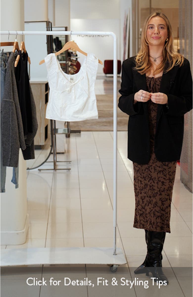 Hallie Embroidered Eyelet Cap Sleeve Cotton Top, sales video thumbnail