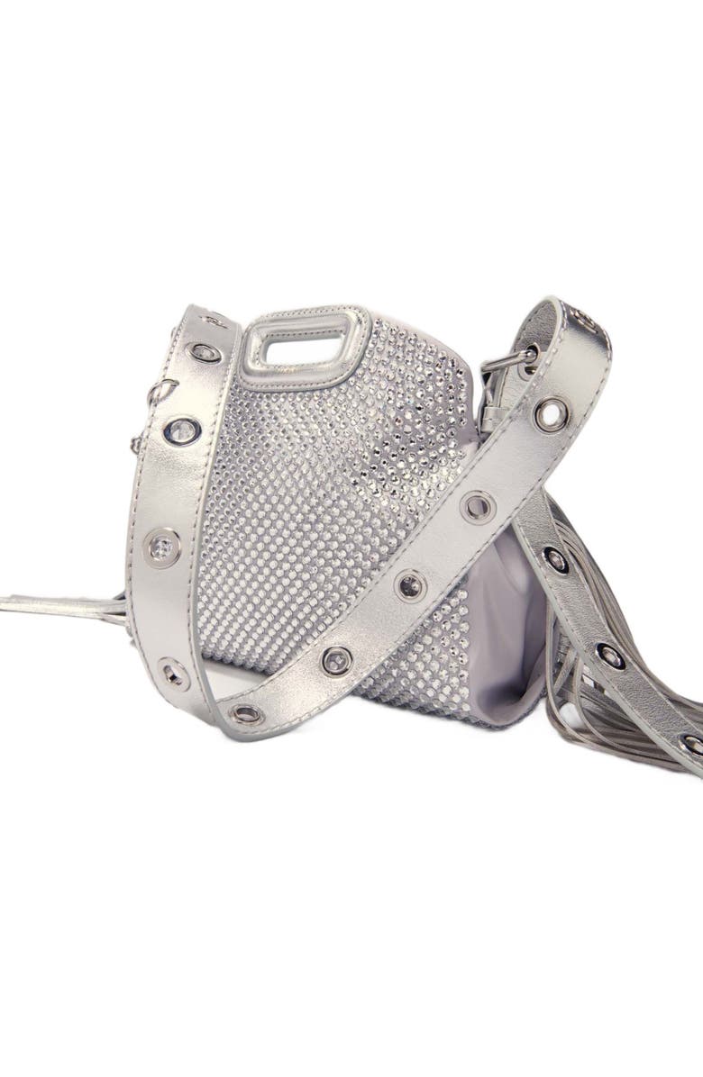 maje Miss M Mini rhinestone bag, Alternate, color,