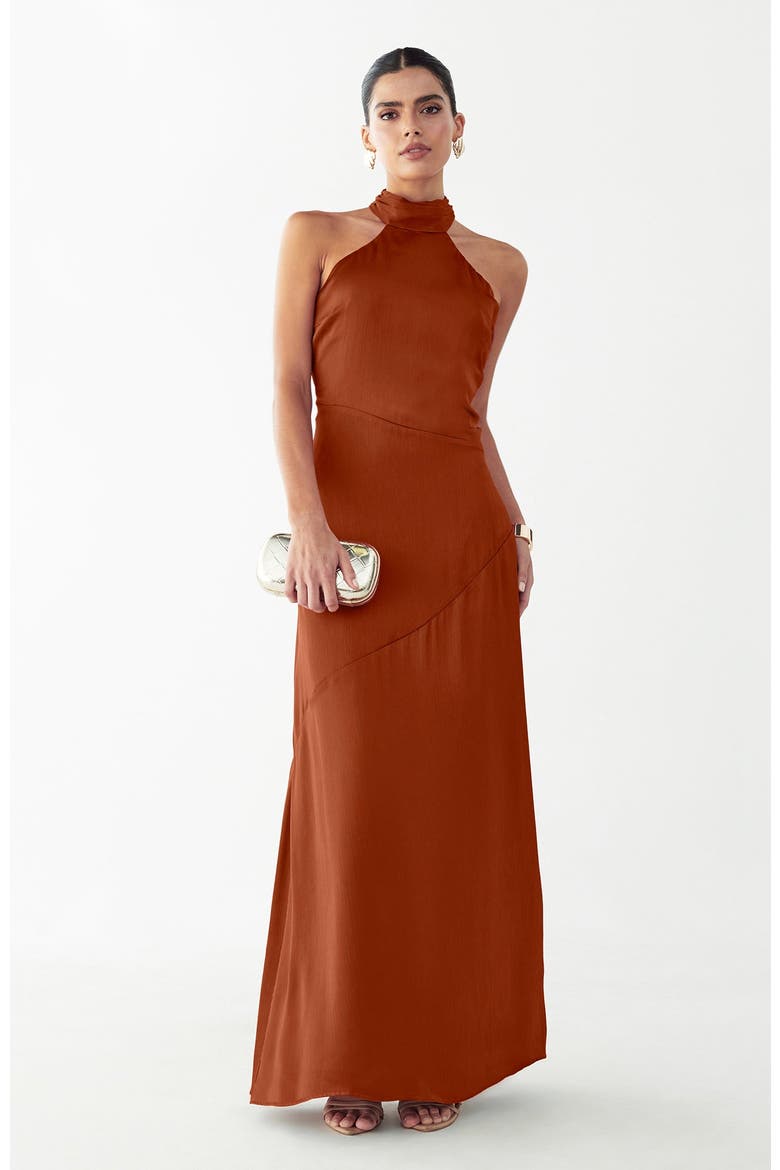 Shaw Maxi Dress, Alternate, color, Copper