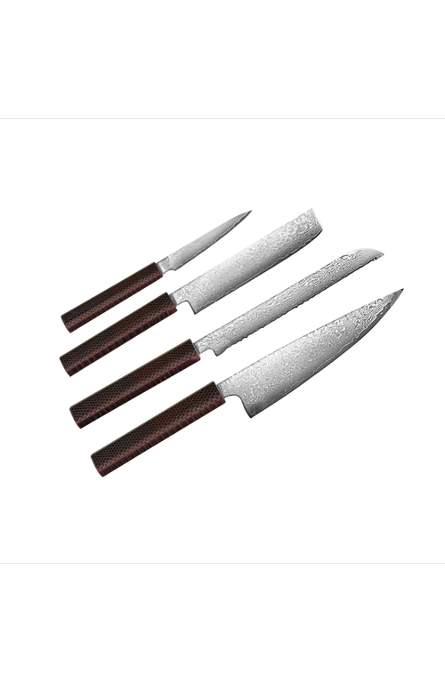 Italic Kumo Knife Set In Bordeaux Handle