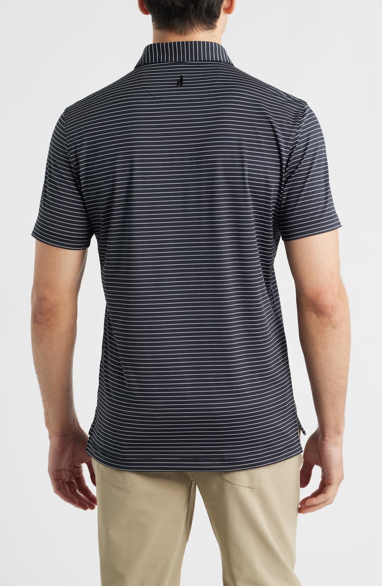 johnnie-O Beau Stripe Performance Polo, Alternate, color, Black