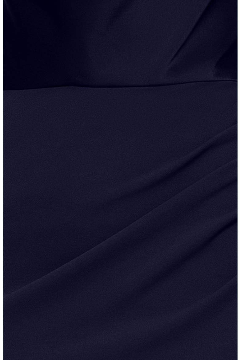 Cowl Neck Satin Gown, Alternate, color, NAVY