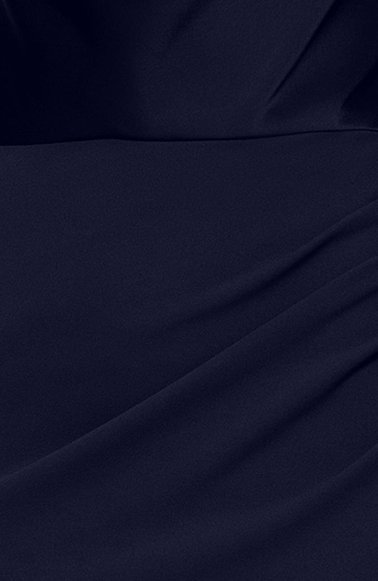 Betsy & Adam Cowl Neck Satin Gown, Alternate, color, Navy