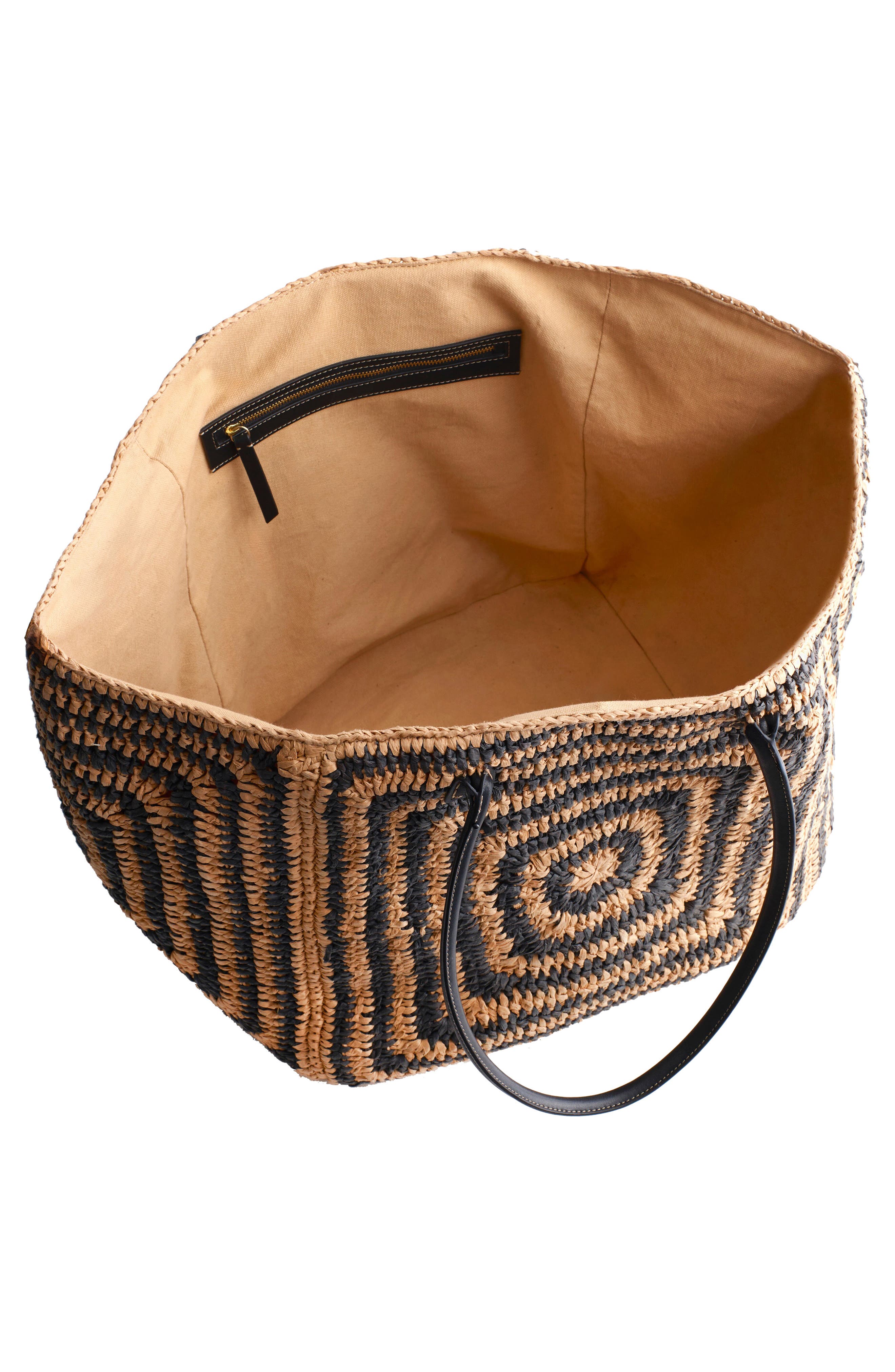 Madewell The Two-Toned Straw Tote Bag, Alternate, color, 